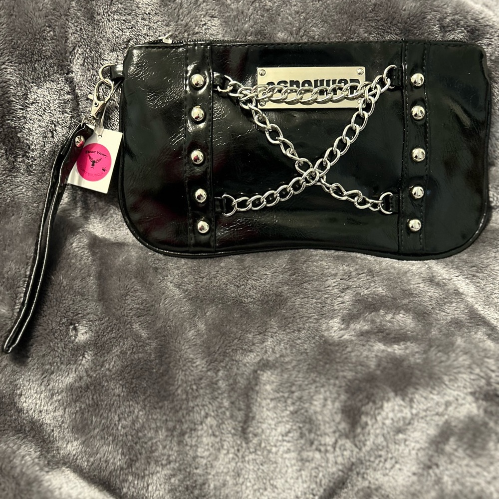 🔥🖤 Punk Rock Clutch / Wristlet 🔥